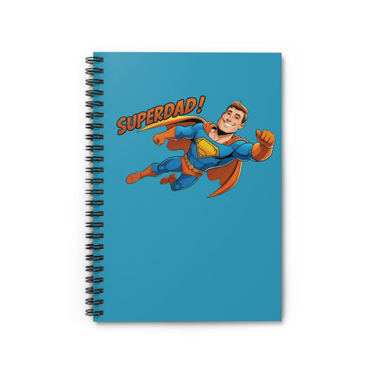 Superdad Spiral Notebook - Fun Gift for Dads, Father's Day, Back to School, Notepad, Journal, Stationery