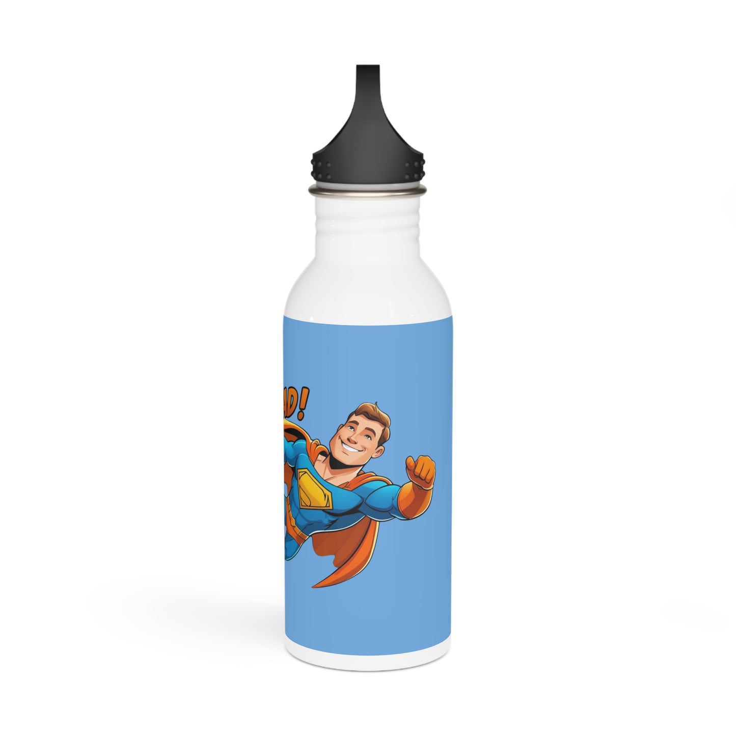 Superdad Stainless Steel Water Bottle | Heroic Gift for Dads | Fitness, Hydration, Fathers Day, Superhero Style