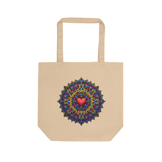 Eco-Friendly Family First Heart Celtic Mandala Tote Bag: Carry the Mission of Unity.