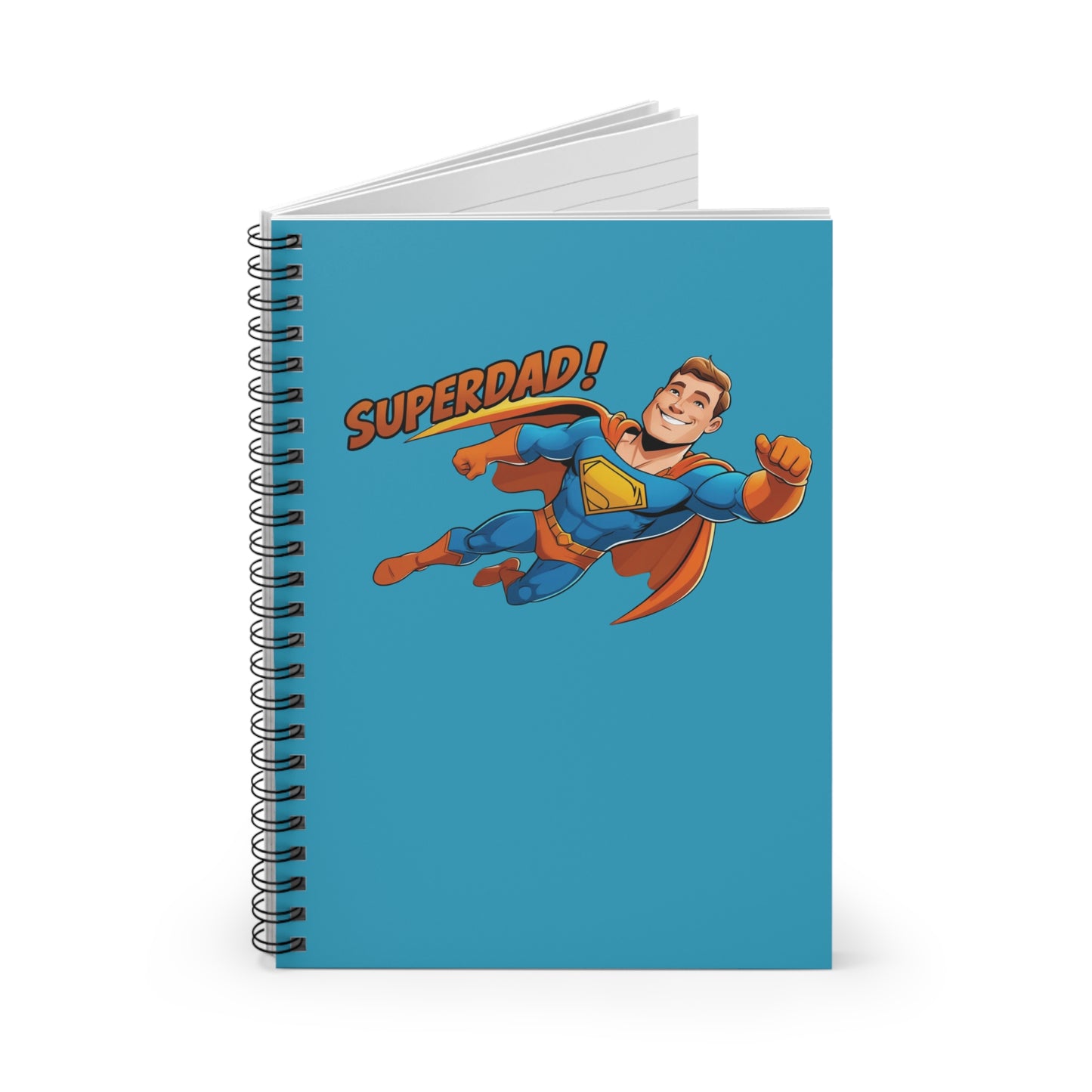 Superdad Spiral Notebook - Fun Gift for Dads, Father's Day, Back to School, Notepad, Journal, Stationery