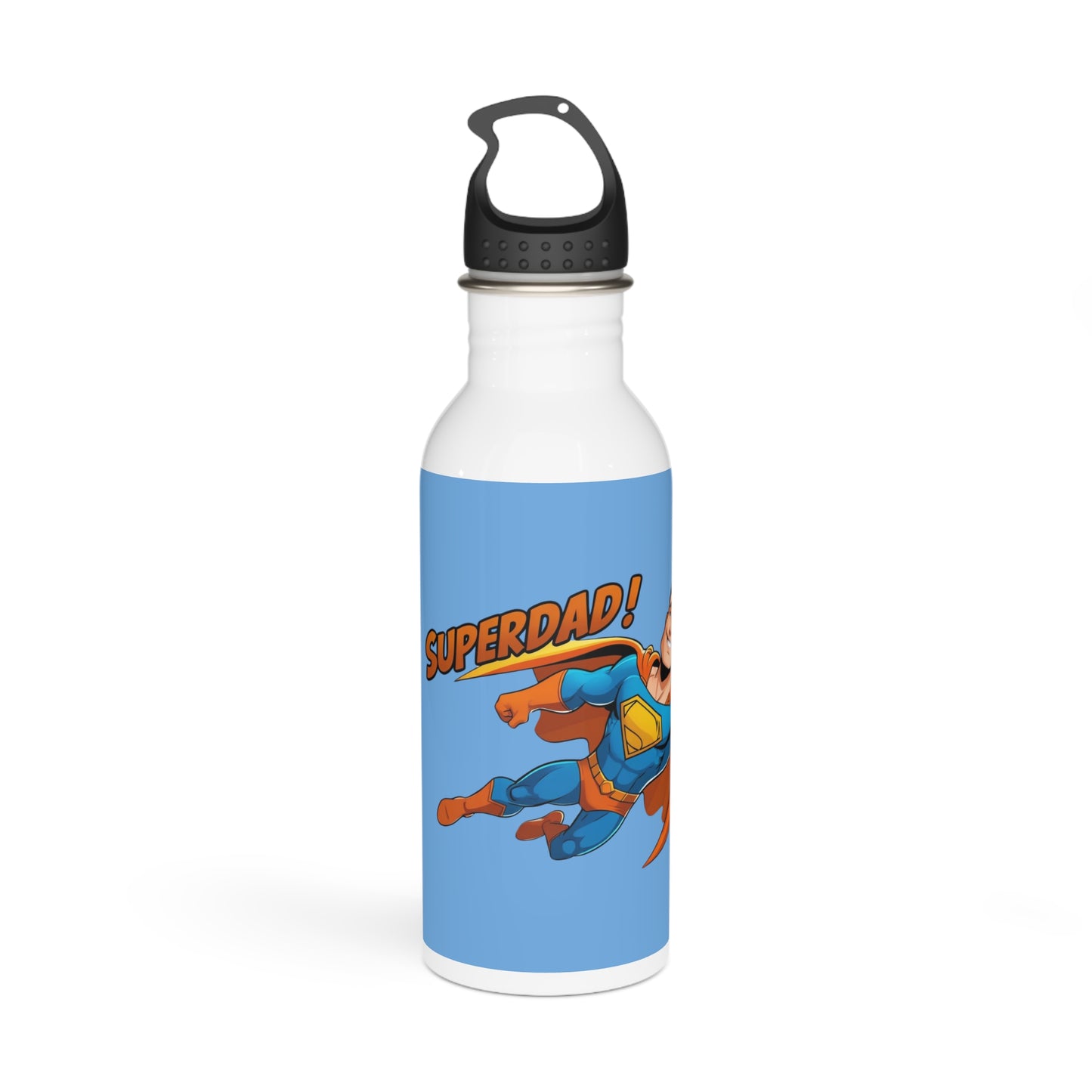 Superdad Stainless Steel Water Bottle | Heroic Gift for Dads | Fitness, Hydration, Fathers Day, Superhero Style